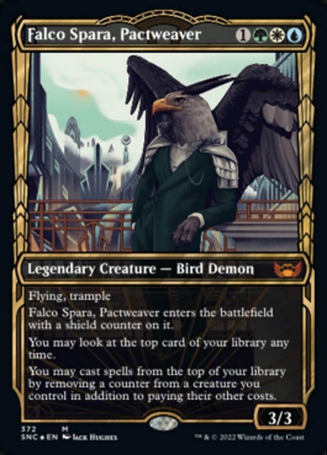 Falco Spara, Pactweaver (Showcase Golden Age Gilded Foil) [Streets of New Capenna] | Mega City Incorporated