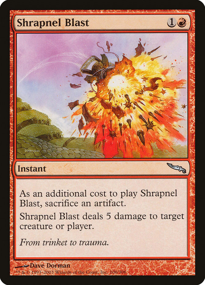 Shrapnel Blast [Mirrodin] | Mega City Incorporated