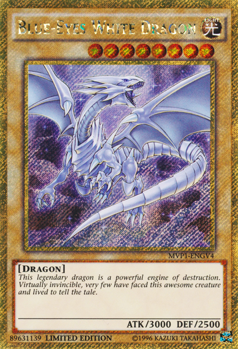 Blue-Eyes White Dragon [MVP1-ENGV4] Gold Secret Rare | Mega City Incorporated