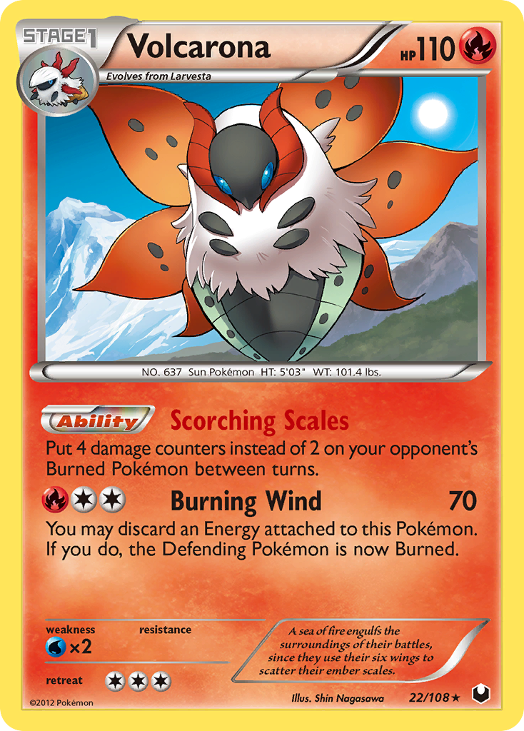 Volcarona (22/108) [Black & White: Dark Explorers] | Mega City Incorporated