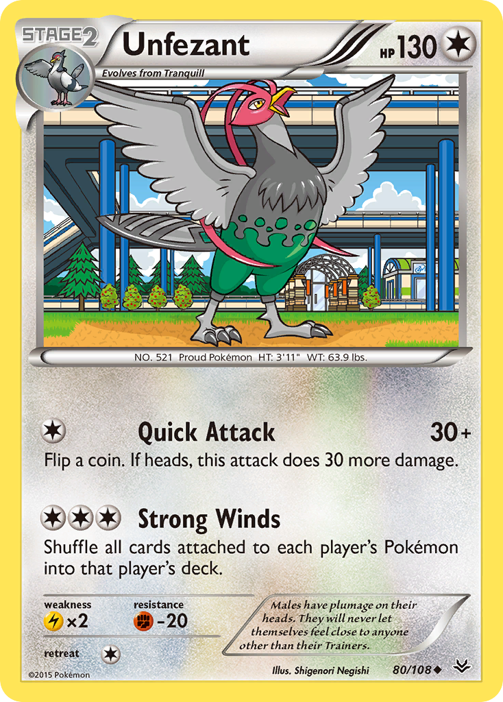 Unfezant (80/108) [XY: Roaring Skies] | Mega City Incorporated