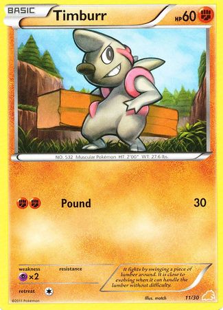 Timburr (11/30) [Black & White: Trainer Kit - Excadrill] | Mega City Incorporated