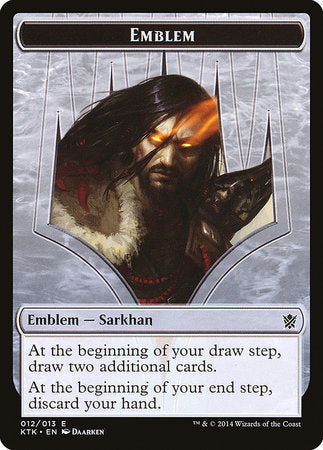 Emblem - Sarkhan, the Dragonspeaker [Khans of Tarkir Tokens] | Mega City Incorporated