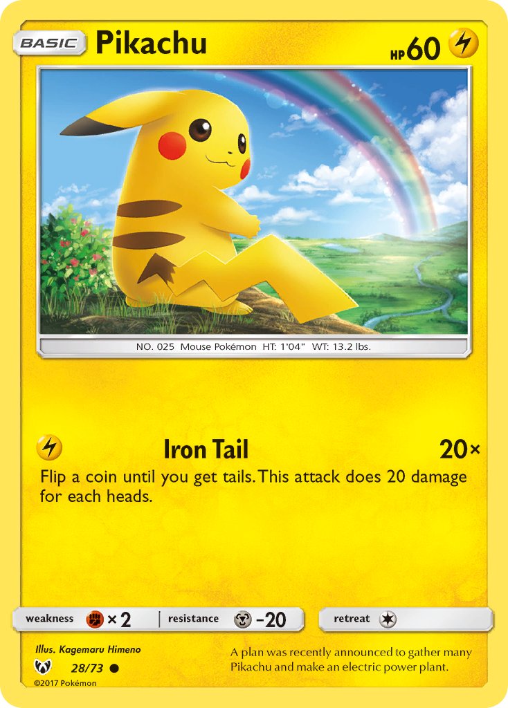 Pikachu (28/73) (Lets Play, Pikachu Cracked Ice Holo) (Theme Deck Exclusives) [Sun & Moon: Shining Legends] | Mega City Incorporated