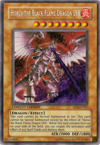 Horus The Black Flame Dragon LV8 [EEN-ENSE1] Secret Rare | Mega City Incorporated