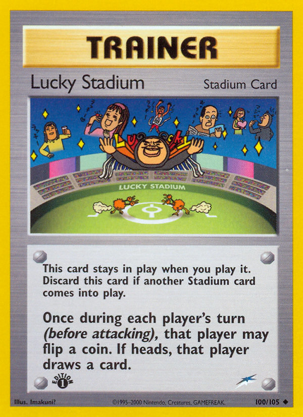 Lucky Stadium (100/105) [Neo Destiny 1st Edition] | Mega City Incorporated