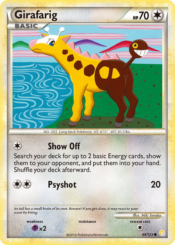 Girafarig (64/123) [HeartGold & SoulSilver: Base Set] | Mega City Incorporated