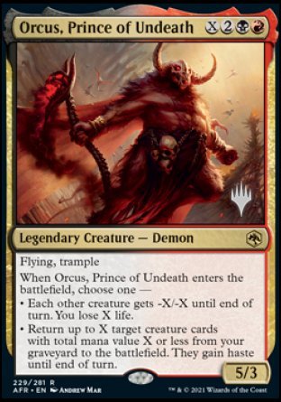 Orcus, Prince of Undeath (Promo Pack) [Dungeons & Dragons: Adventures in the Forgotten Realms Promos] | Mega City Incorporated