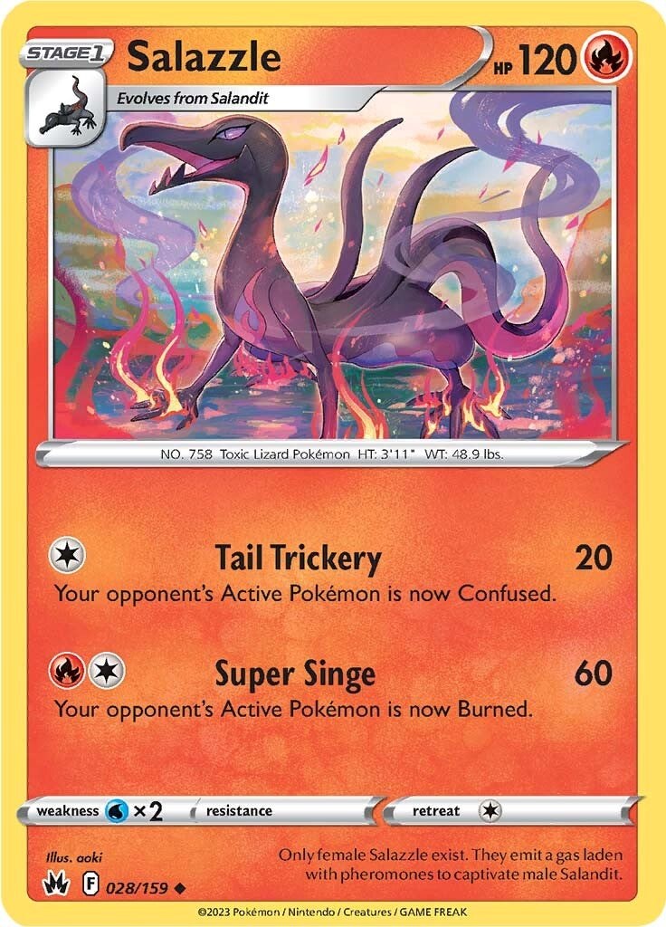 Salazzle (028/159) [Sword & Shield: Crown Zenith] | Mega City Incorporated