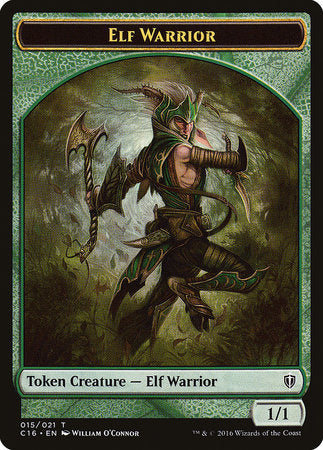 Elf Warrior // Zombie Double-sided Token [Commander 2016 Tokens] | Mega City Incorporated