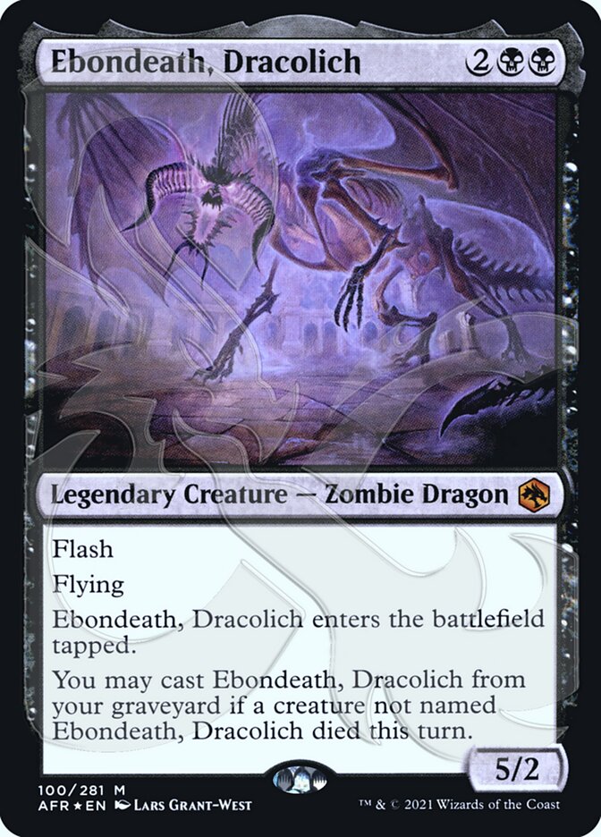 Ebondeath, Dracolich (Ampersand Promo) [Dungeons & Dragons: Adventures in the Forgotten Realms Promos] | Mega City Incorporated