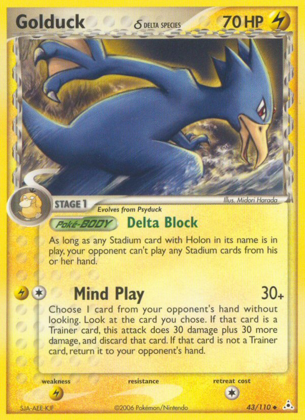 Golduck (43/110) (Delta Species) [EX: Holon Phantoms] | Mega City Incorporated