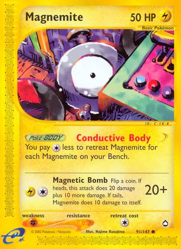 Magnemite (91/147) [Aquapolis] | Mega City Incorporated