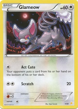 Glameow (1/30) [XY: Trainer Kit 3 - Pikachu Libre] | Mega City Incorporated