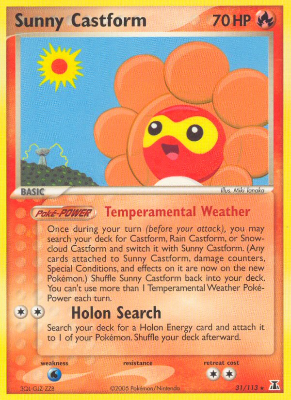 Sunny Castform (31/113) [EX: Delta Species] | Mega City Incorporated