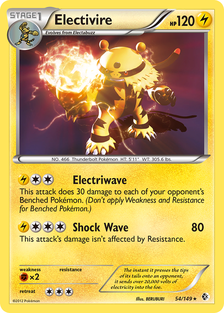 Electivire (54/149) [Black & White: Boundaries Crossed] | Mega City Incorporated