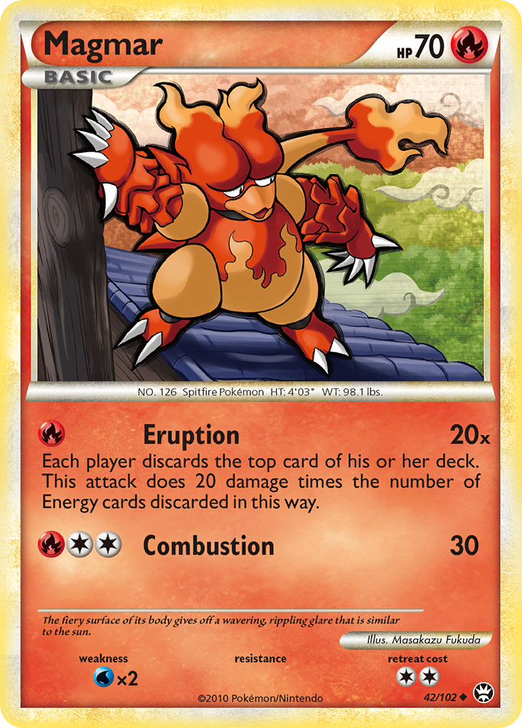 Magmar (42/102) [HeartGold & SoulSilver: Triumphant] | Mega City Incorporated