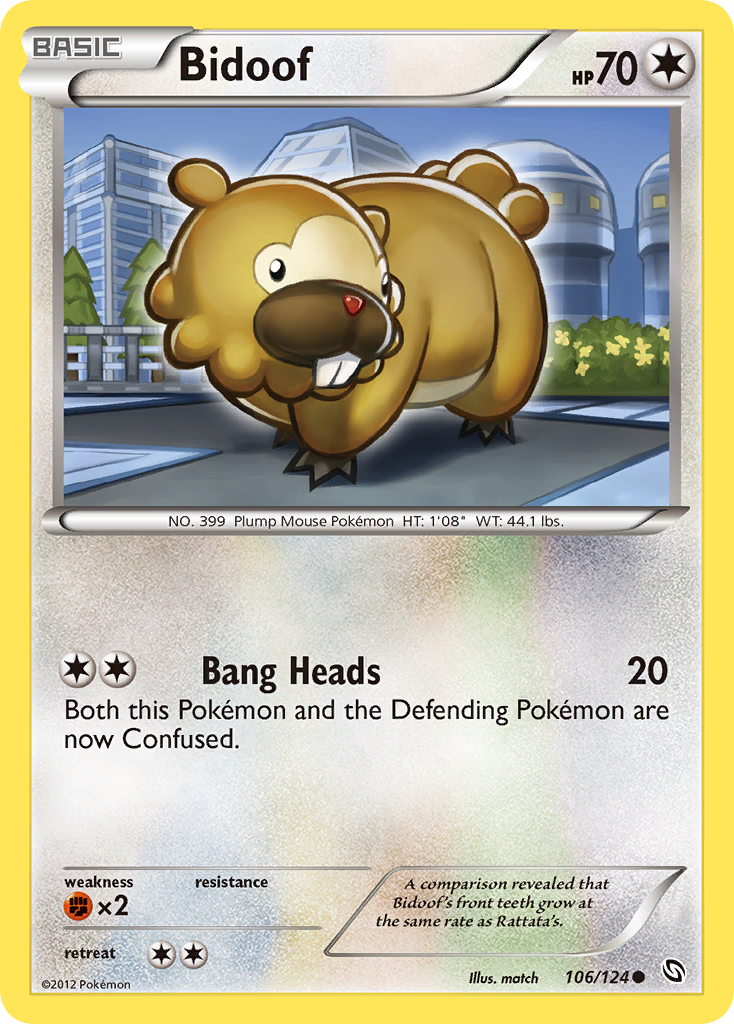 Bidoof (106/124) [Black & White: Dragons Exalted] | Mega City Incorporated