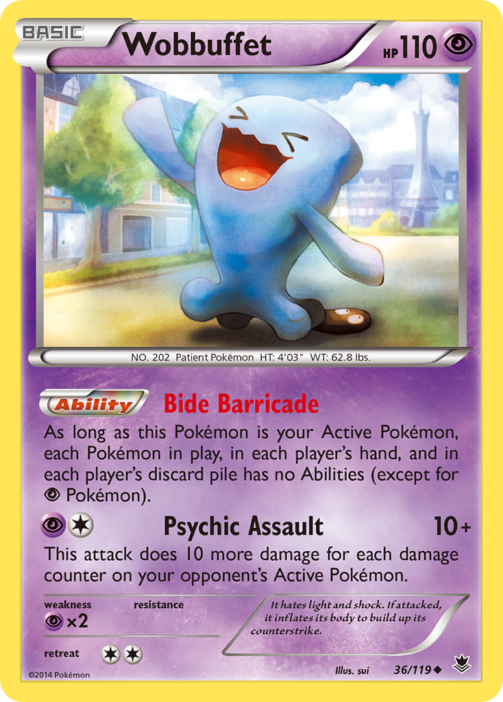 Wobbuffet (36/119) [XY: Phantom Forces] | Mega City Incorporated