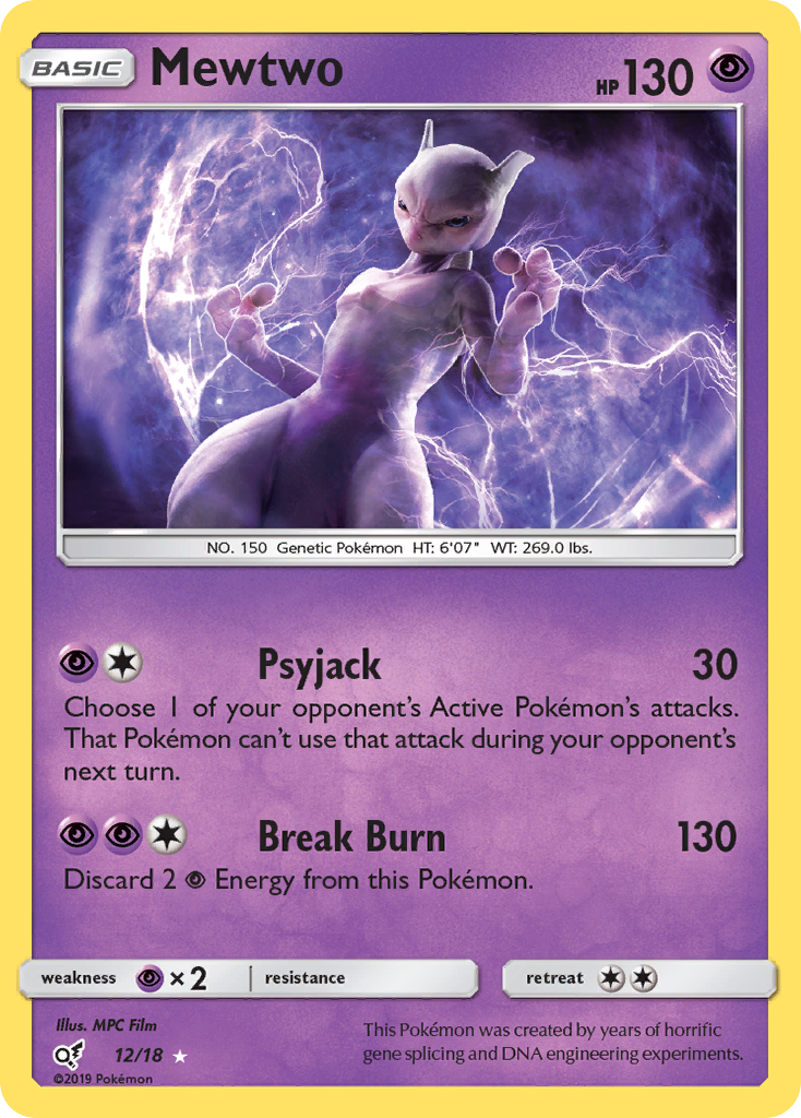 Mewtwo (12/18) [Sun & Moon: Detective Pikachu] | Mega City Incorporated