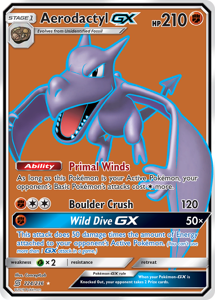 Aerodactyl GX (224/236) [Sun & Moon: Unified Minds] | Mega City Incorporated