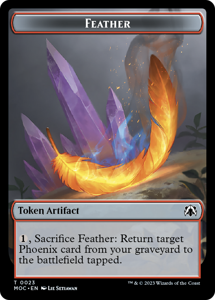 Feather // Servo Double-Sided Token [March of the Machine Commander Tokens] | Mega City Incorporated