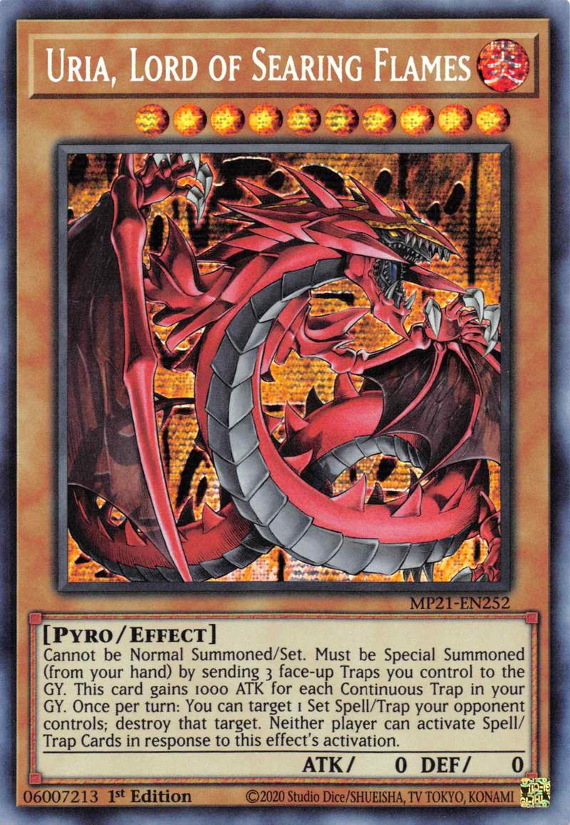 Uria, Lord of Searing Flames [MP21-EN252] Prismatic Secret Rare | Mega City Incorporated