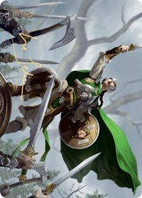 Maja, Bretagard Protector Art Card (Gold-Stamped Signature) [Kaldheim: Art Series] | Mega City Incorporated