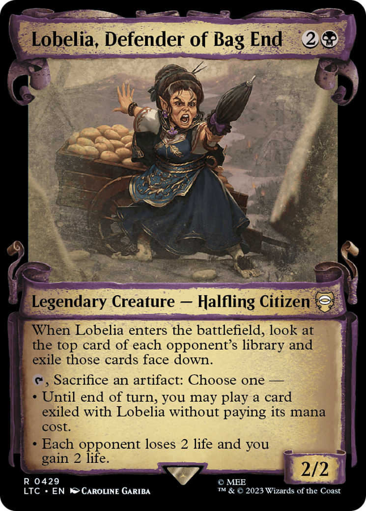 Lobelia, Defender of Bag End [The Lord of the Rings: Tales of Middle-Earth Commander Showcase Scrolls] | Mega City Incorporated