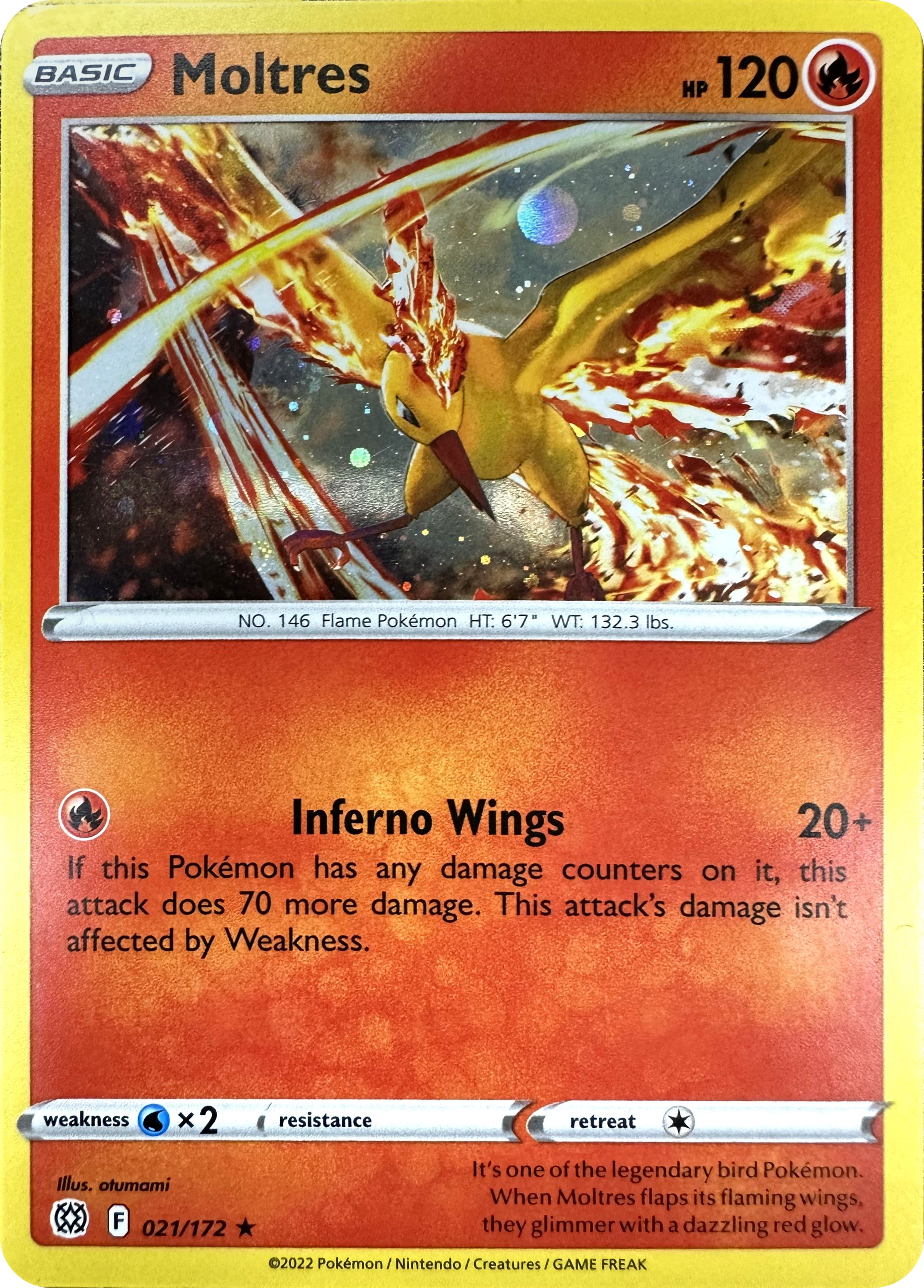 Moltres (021/172) (Cosmos Holo) [Sword & Shield: Brilliant Stars] | Mega City Incorporated