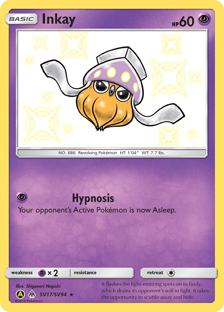 Inkay (SV17/SV94) [Sun & Moon: Hidden Fates - Shiny Vault] | Mega City Incorporated