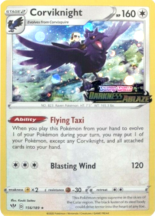 Corviknight (156/189) (Cosmos Holo) [Sword & Shield: Darkness Ablaze] | Mega City Incorporated