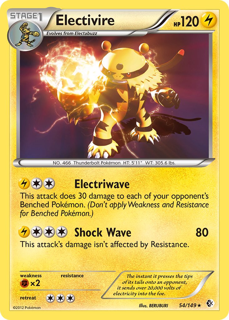 Electivire (54/149) (Theme Deck Exclusive) [Black & White: Boundaries Crossed] | Mega City Incorporated