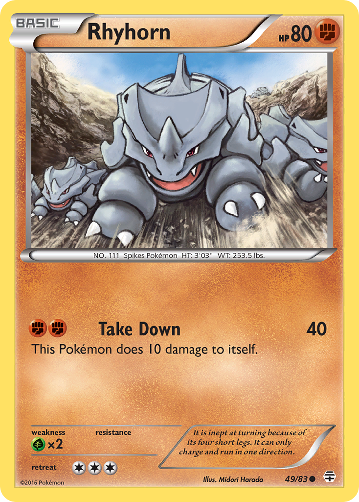 Rhyhorn (49/83) [XY: Generations] | Mega City Incorporated