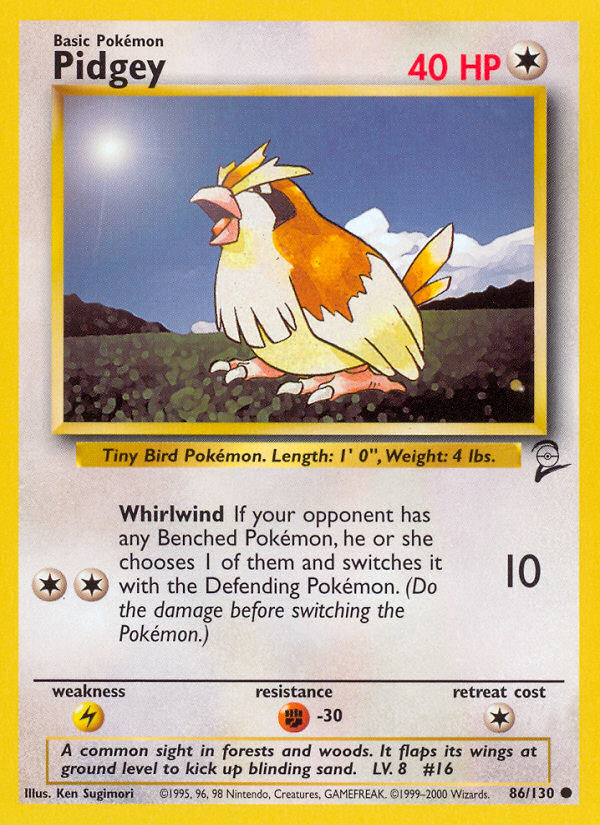 Pidgey (86/130) [Base Set 2] | Mega City Incorporated