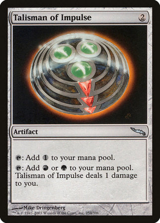 Talisman of Impulse [Mirrodin] | Mega City Incorporated