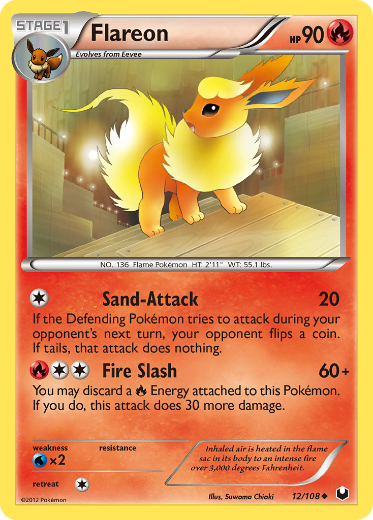 Flareon (12/108) [Black & White: Dark Explorers] | Mega City Incorporated