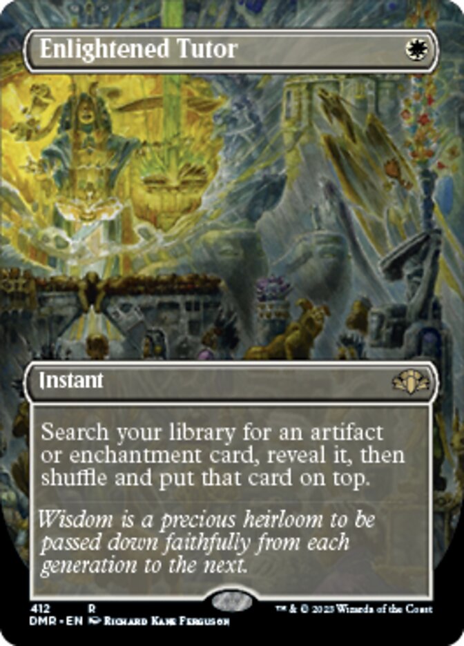 Enlightened Tutor (Borderless Alternate Art) [Dominaria Remastered] | Mega City Incorporated