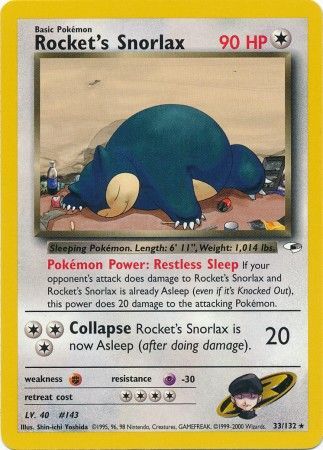 Rocket's Snorlax (33/132) [Gym Heroes Unlimited] | Mega City Incorporated