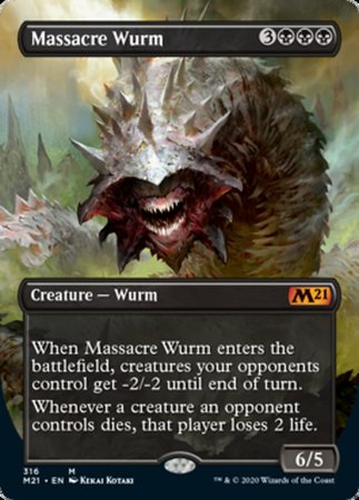 Massacre Wurm (Alternate Art) [Core Set 2021] | Mega City Incorporated