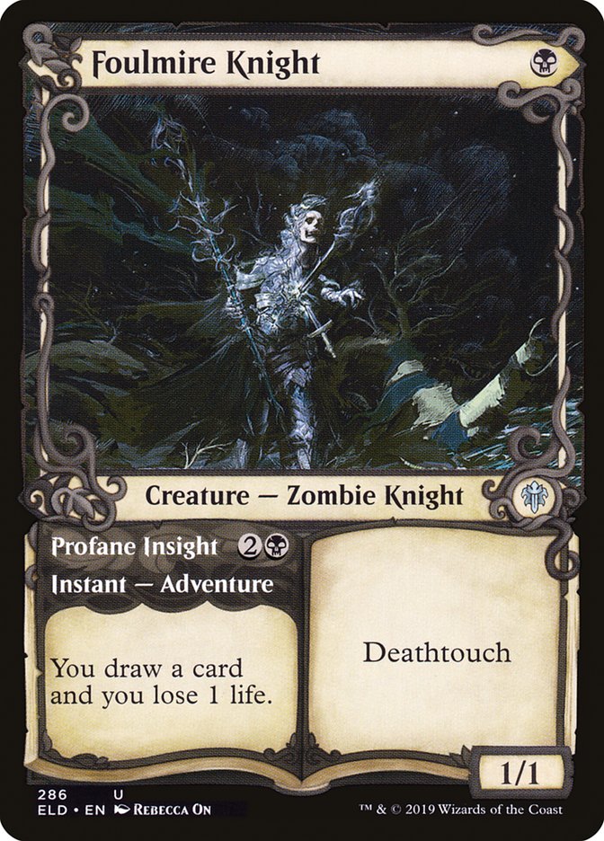 Foulmire Knight // Profane Insight (Showcase) [Throne of Eldraine] | Mega City Incorporated