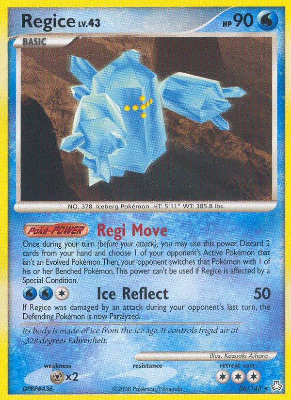 Regice (36/146) [Diamond & Pearl: Legends Awakened] | Mega City Incorporated