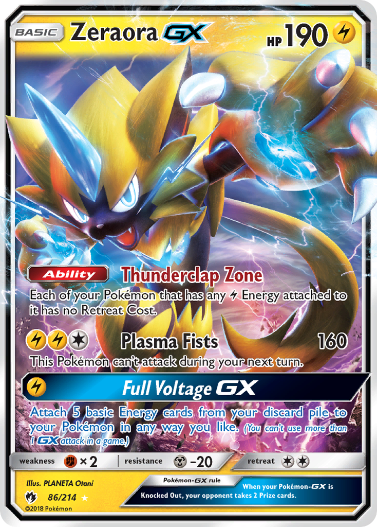 Zeraora GX (86/214) [Sun & Moon: Lost Thunder] | Mega City Incorporated