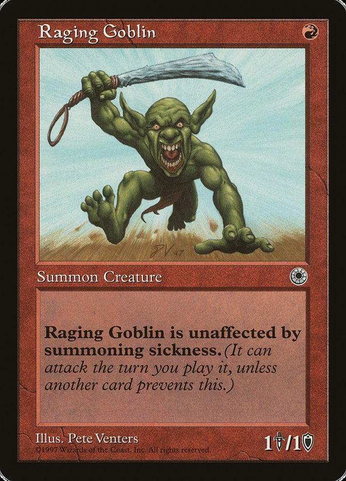 Raging Goblin (No Flavor Text) [Portal] | Mega City Incorporated