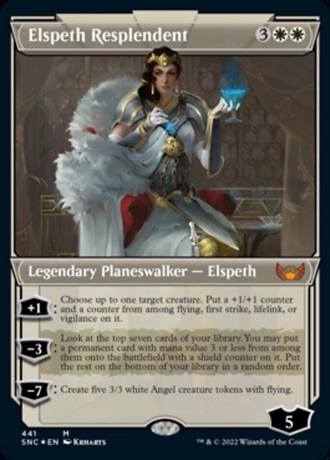 Elspeth Resplendent (Showcase Art Deco Foil Etched) [Streets of New Capenna] | Mega City Incorporated