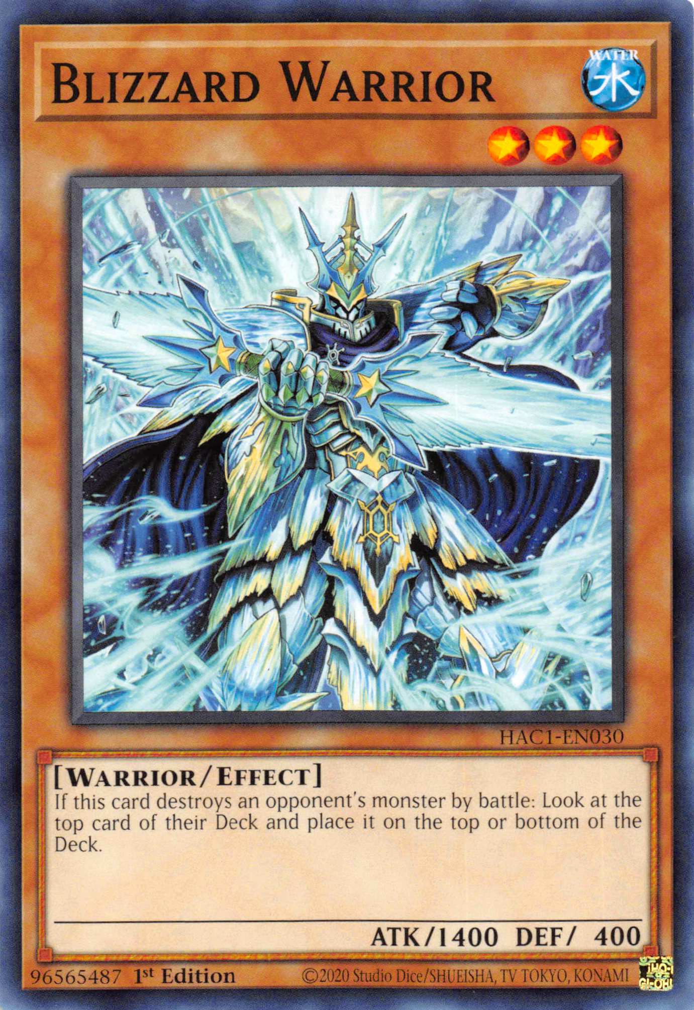 Blizzard Warrior (Duel Terminal) [HAC1-EN030] Parallel Rare | Mega City Incorporated