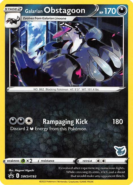 Galarian Obstagoon (SWSH193) (Eevee Deck) [Battle Academy 2022] | Mega City Incorporated