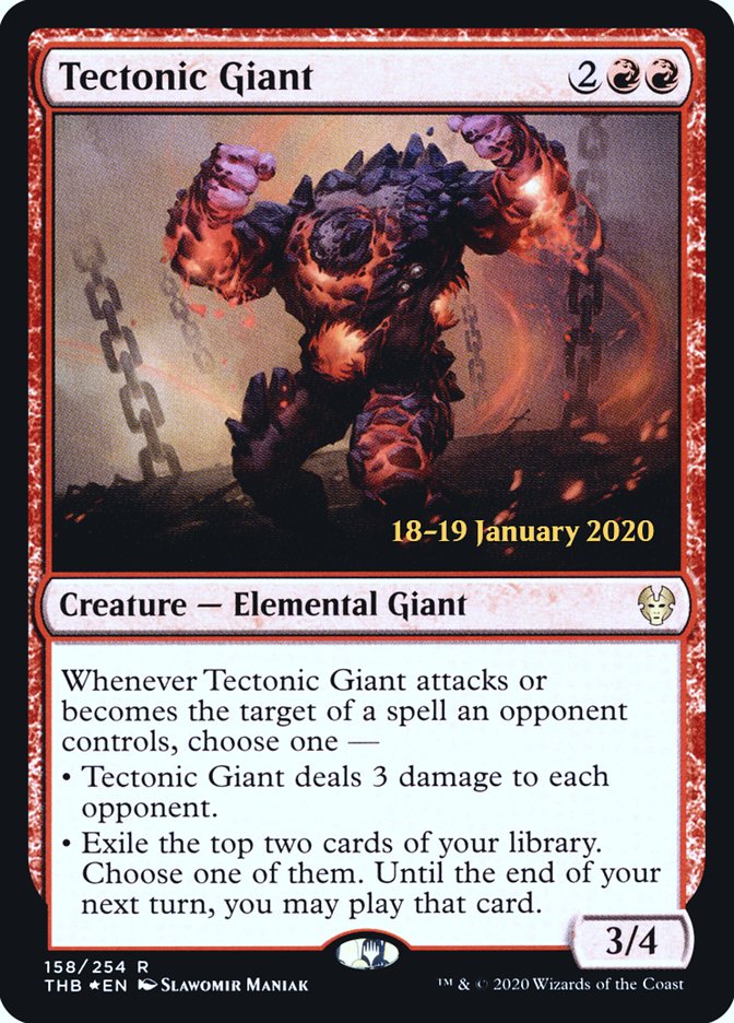 Tectonic Giant [Theros Beyond Death Prerelease Promos] | Mega City Incorporated