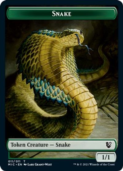 Spirit // Snake Double-Sided Token [Innistrad: Midnight Hunt Commander Tokens] | Mega City Incorporated