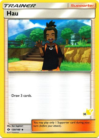 Hau (120/149) (Pikachu Stamp #33) [Battle Academy 2020] | Mega City Incorporated